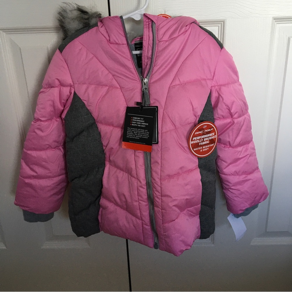 NWT ZeroXposur Winter Coat with Faux Fur Lined Hood Size 6/6X